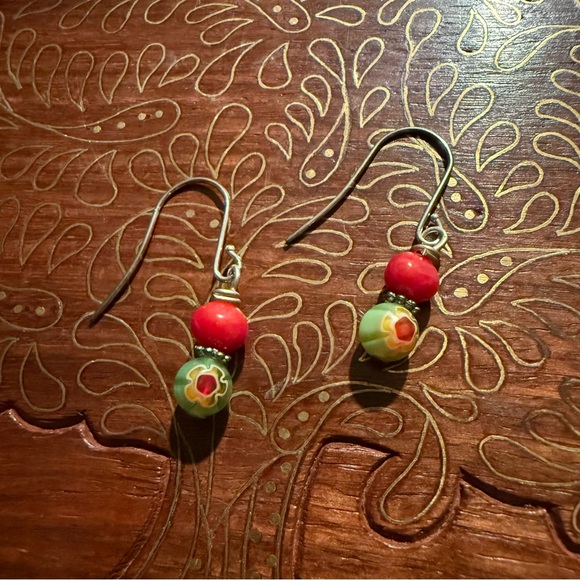 Peace Symbol Beaded Boho Necklace & Earring Set - Picture 5 of 8